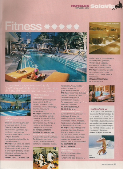 Hoteles Fitness 5 Estrellas Junio 2002