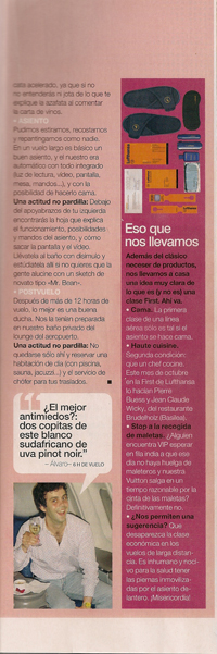 Un Pardillo en First Class Octubre  2002