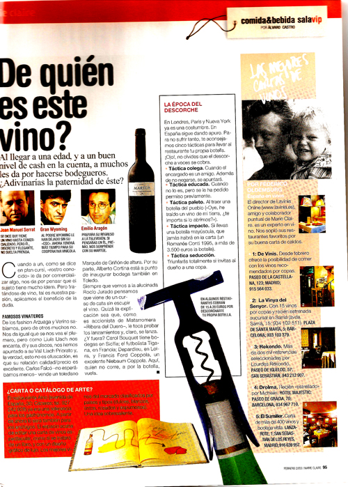 Famosos Vinateros Febrero 2003