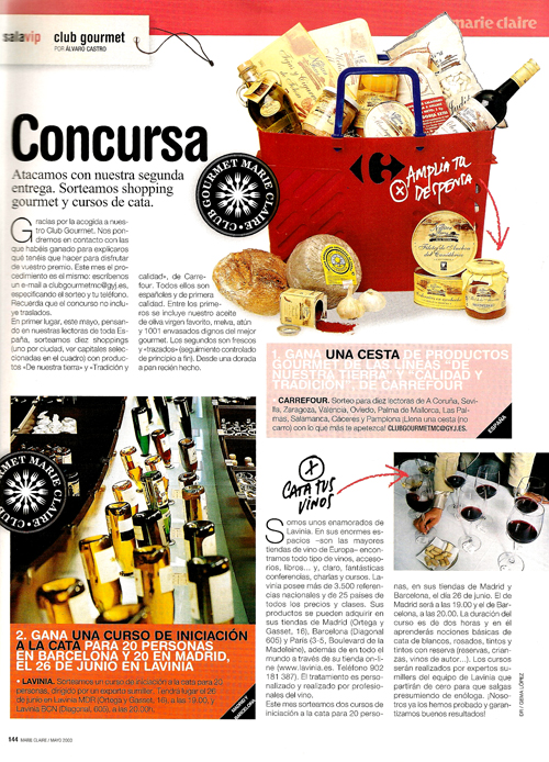 Shopping Gourmet y Catas Mayo 2003