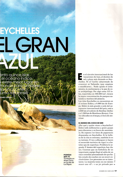 El gran azul (Seychelles). Noviembre 2004.