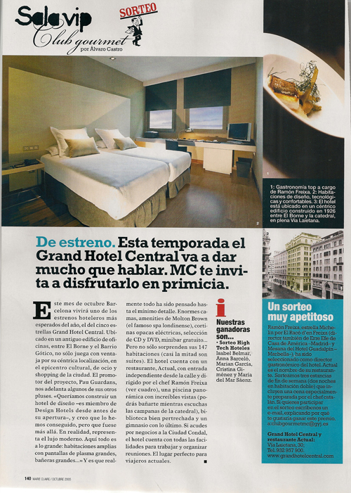 Grand Hotel Central Octubre 2005