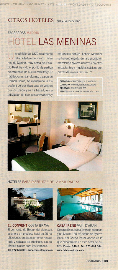 Hotel Las Meninas Nº 61 Marzo 2006