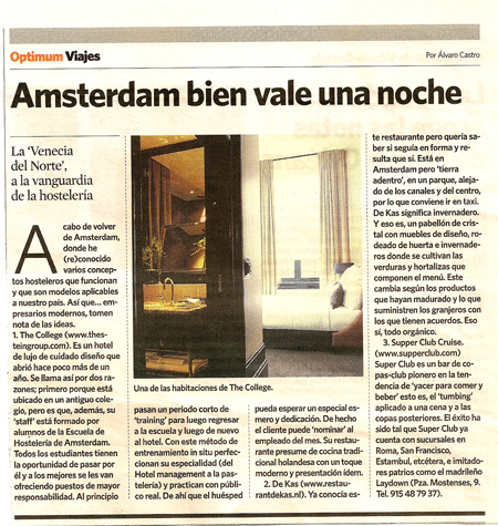 Ámsterdam bien vale una noche. 10 Julio 2006.