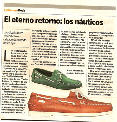 El eterno retorno: los naúticos. 3 Julio 2006.