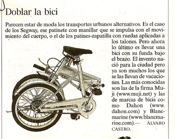 Doblar la bici. 3 Agosto 2006.