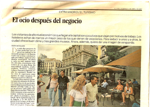 El ocio después del negocio. El País. 1 Abril de 2007.
