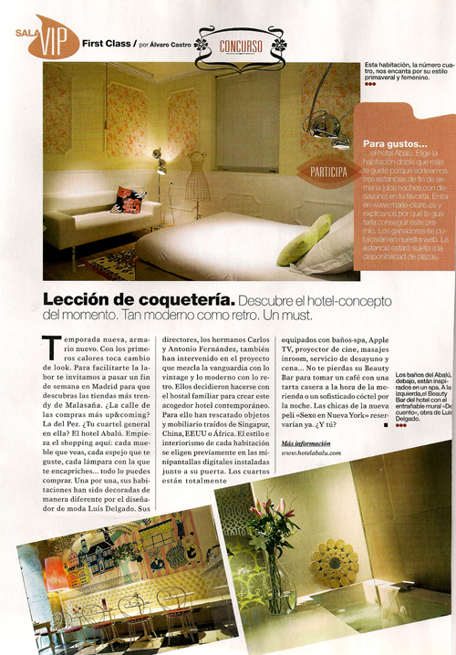 Hotel Abalú (Madrid). Mayo 2008.