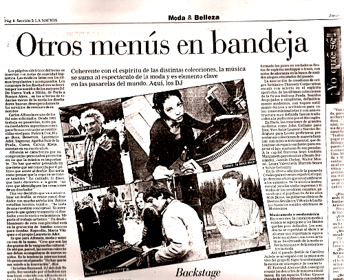 Otros menús en bandeja