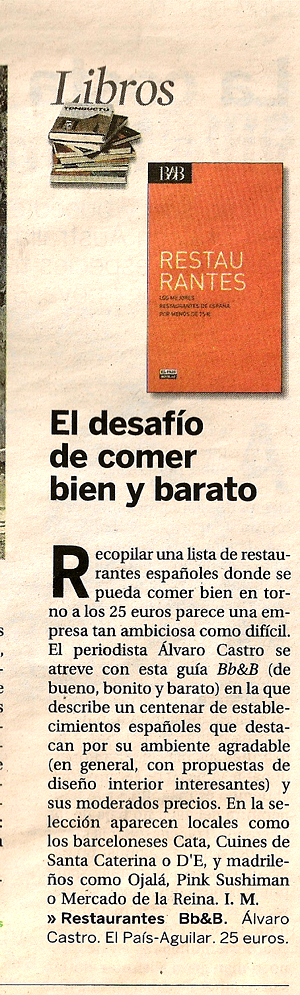 Guía BB&B Restaurantes en El Viajero