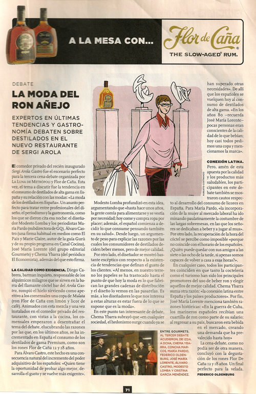 Debate del Ron Añejo en Metropoli (El Mundo).