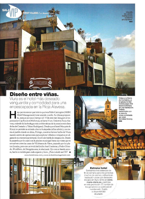 Diseño entre viñas. Junio 2010.