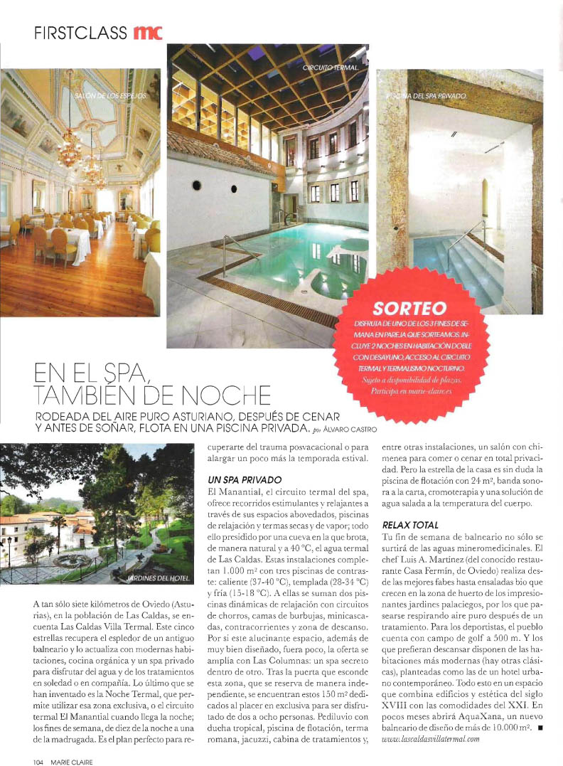 En el spa, también de noche. Septiembre 2010