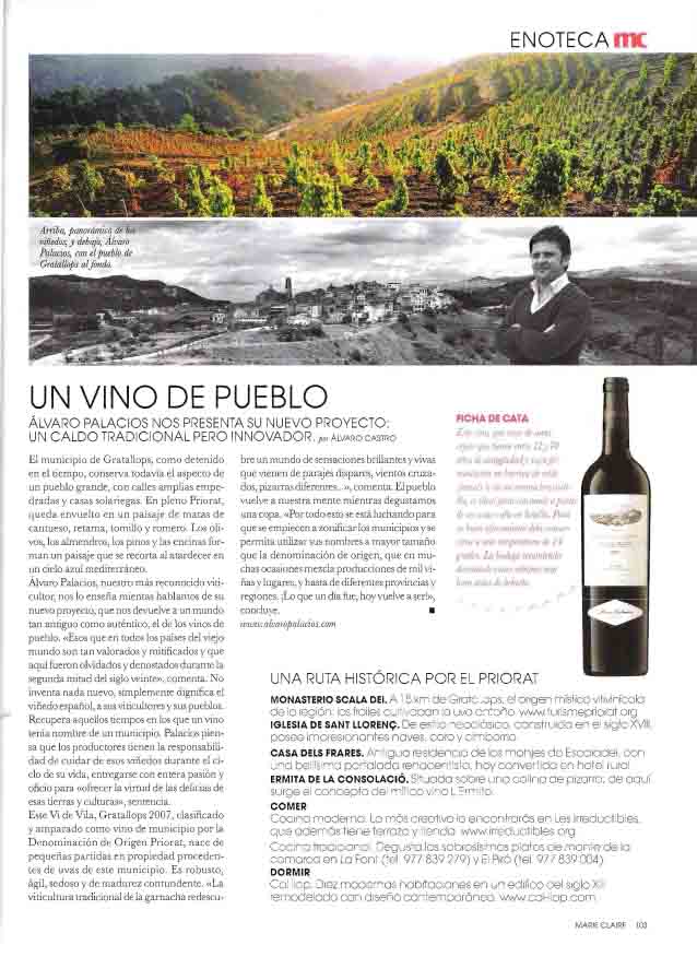 Un vino de pueblo. Septiembre 2010