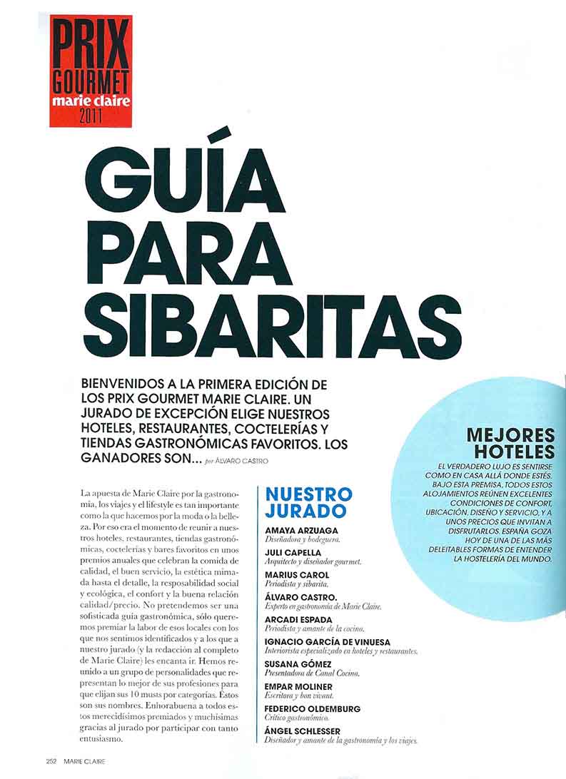 Guía para sibaritas. Mayo 2011.
