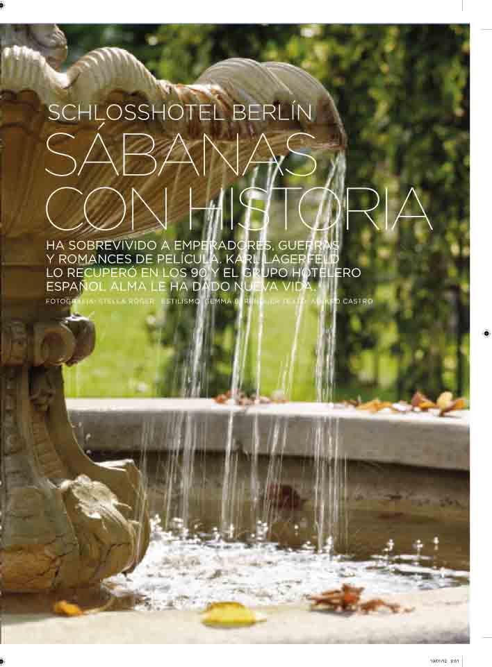 Schlosshotel Berlin (Berlín, Alemania). Sábanas con historia. nº 123 Noviembre 2011.