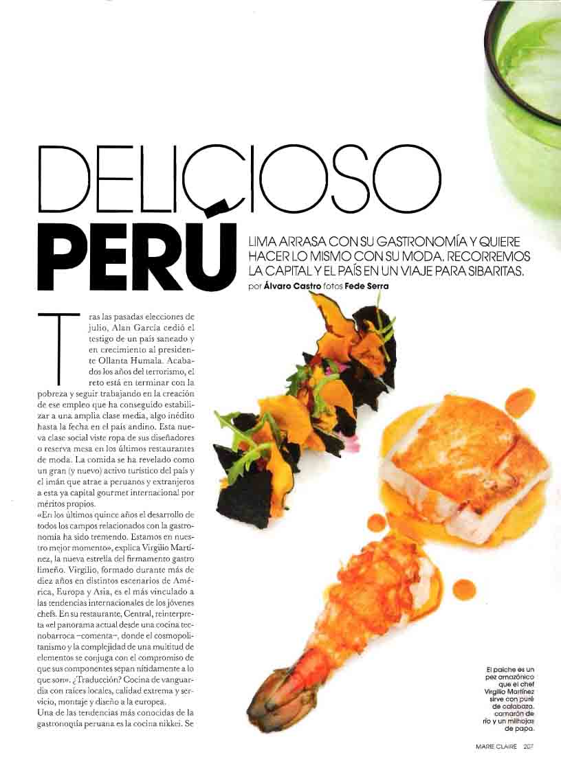 Delicioso Perú. Noviembre 2011.