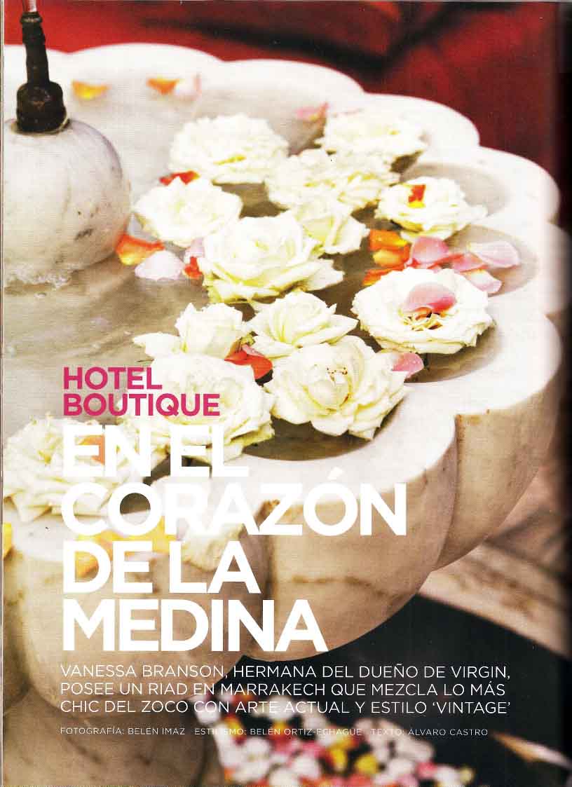 Hotel Riad el Fenn (Marrakech, Marruecos). En el corazón de la medina. nº 126 Febrero 2012.