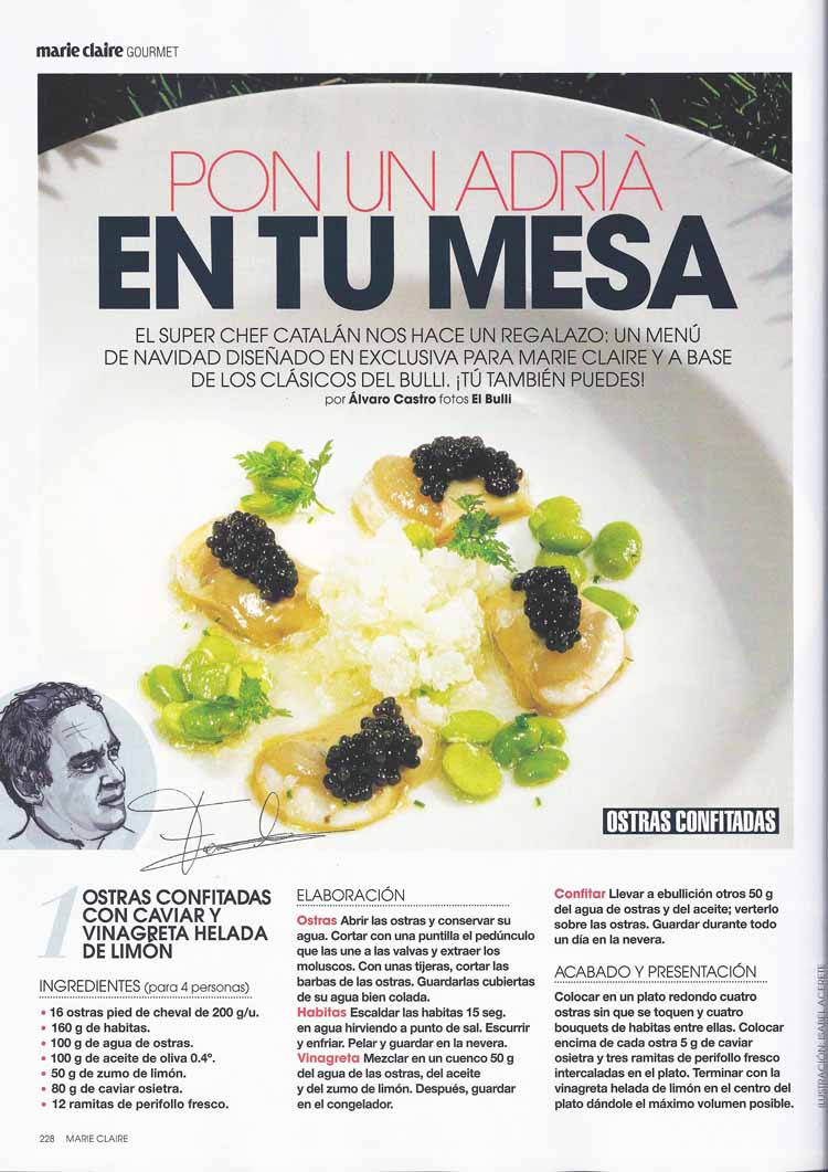 Pon un Adriá en tu mesa. Diciembre 2012