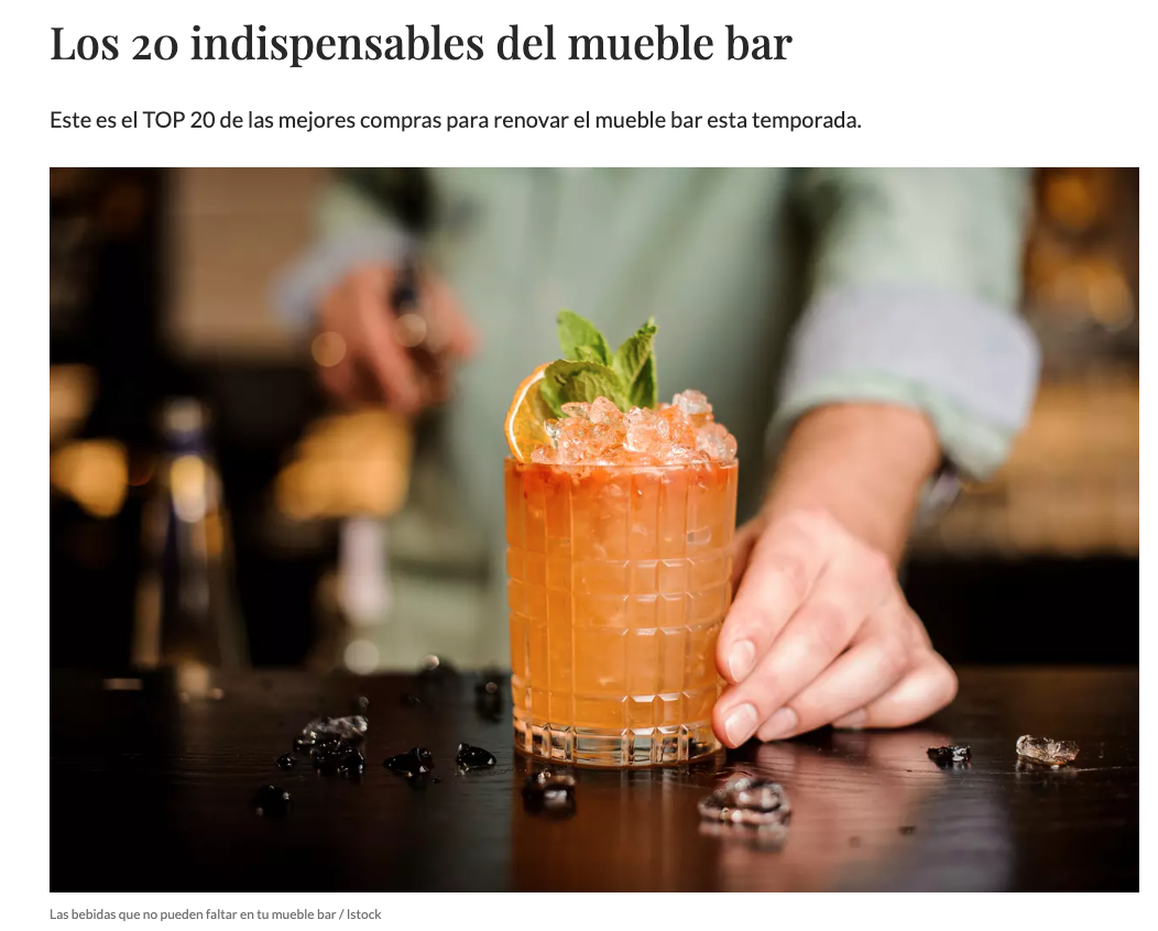 WOMAN/ Los indispensables del mueble bar