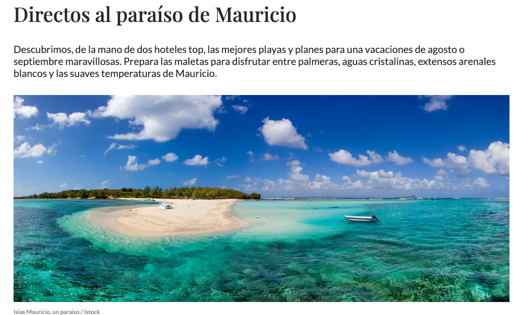 WOMAN/ Viajar a Mauricio