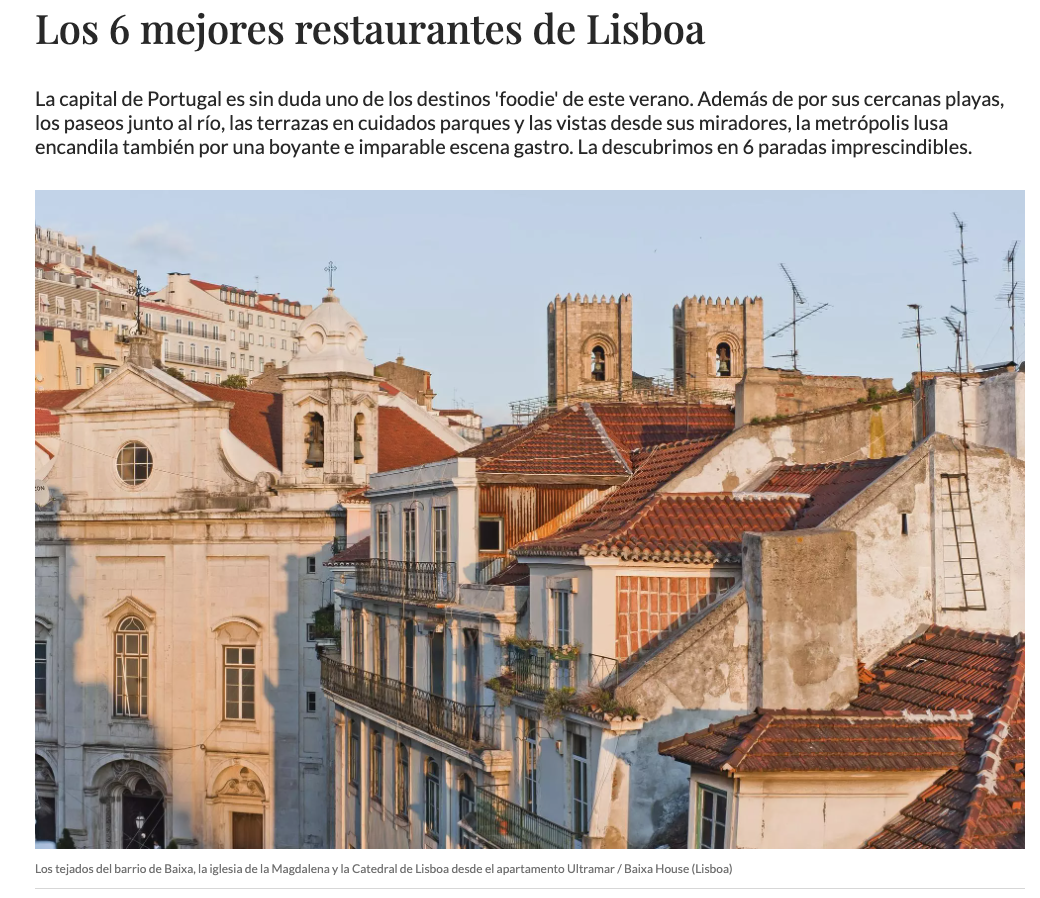 WOMAN/ Los mejores restaurantes de Lisboa