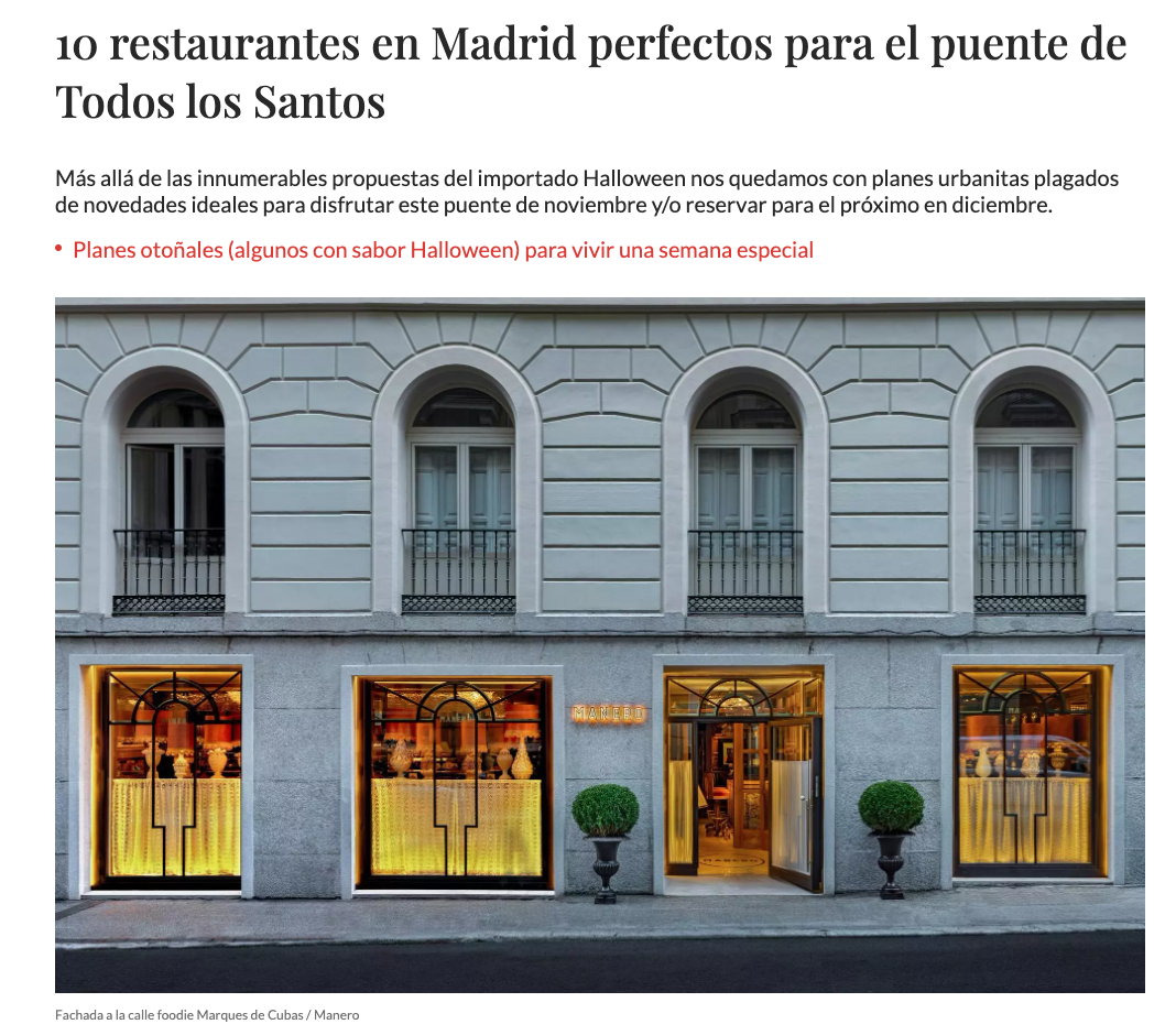 WOMAN/ Restaurantes en Madrid