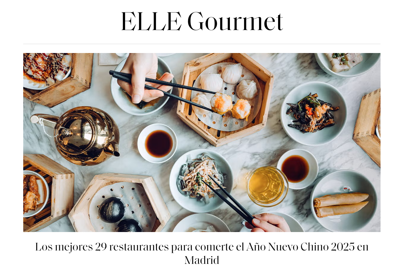 ELLE/ Los mejores restaurantes chinos y asiáticos de Madrid