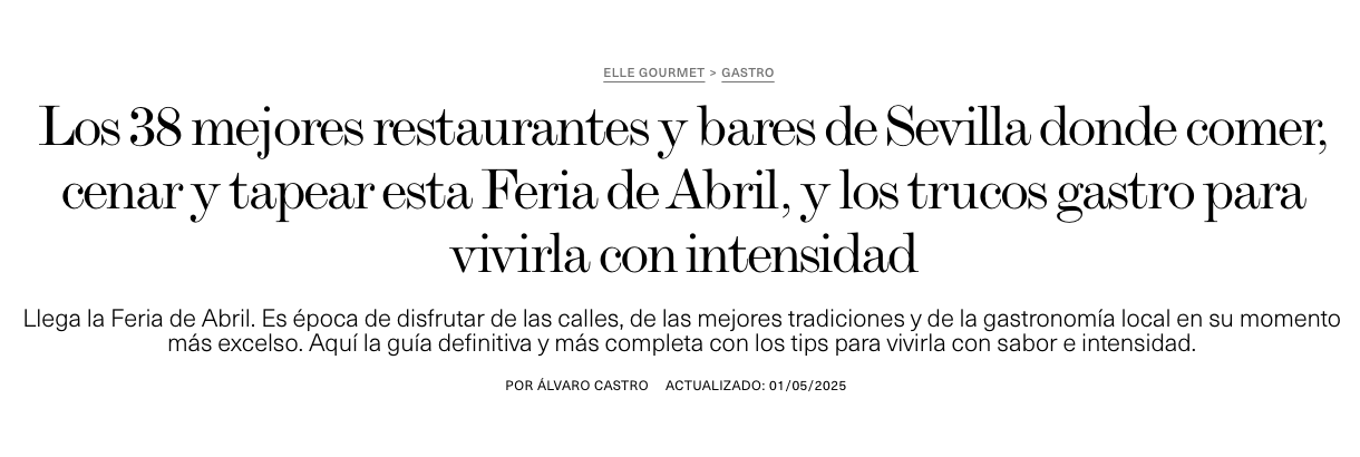 Los mejores restaurantes para la Feria