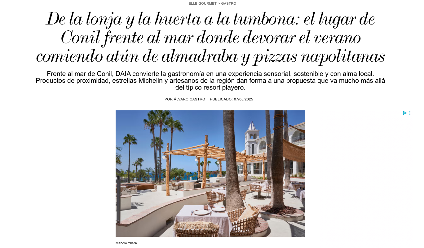 ELLE/ Daia Slow Hotel (Cádiz, Conil)
