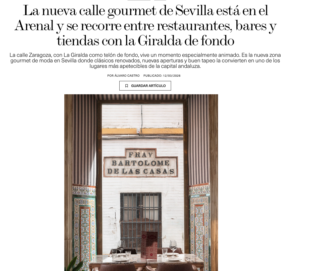 ELLE/ La calle Zaragoza en Sevilla