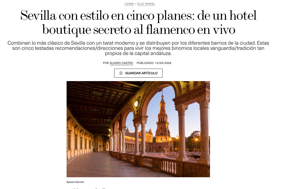 ELLE/ Cinco planes en Sevilla
