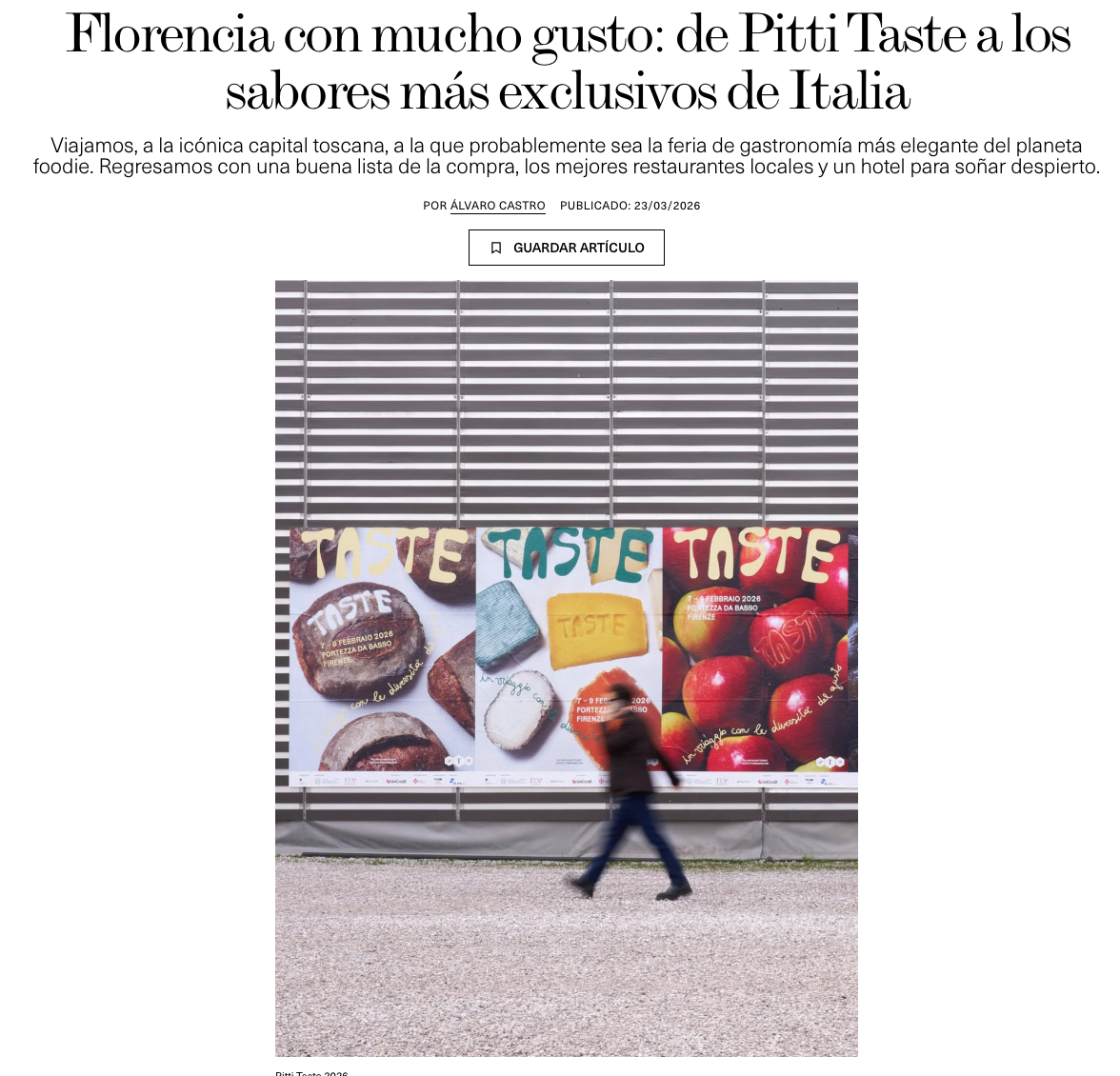 ELLE/ Pitti Taste Florencia